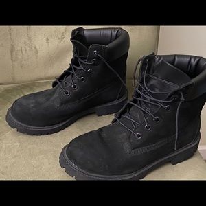 Boys black timberland boots